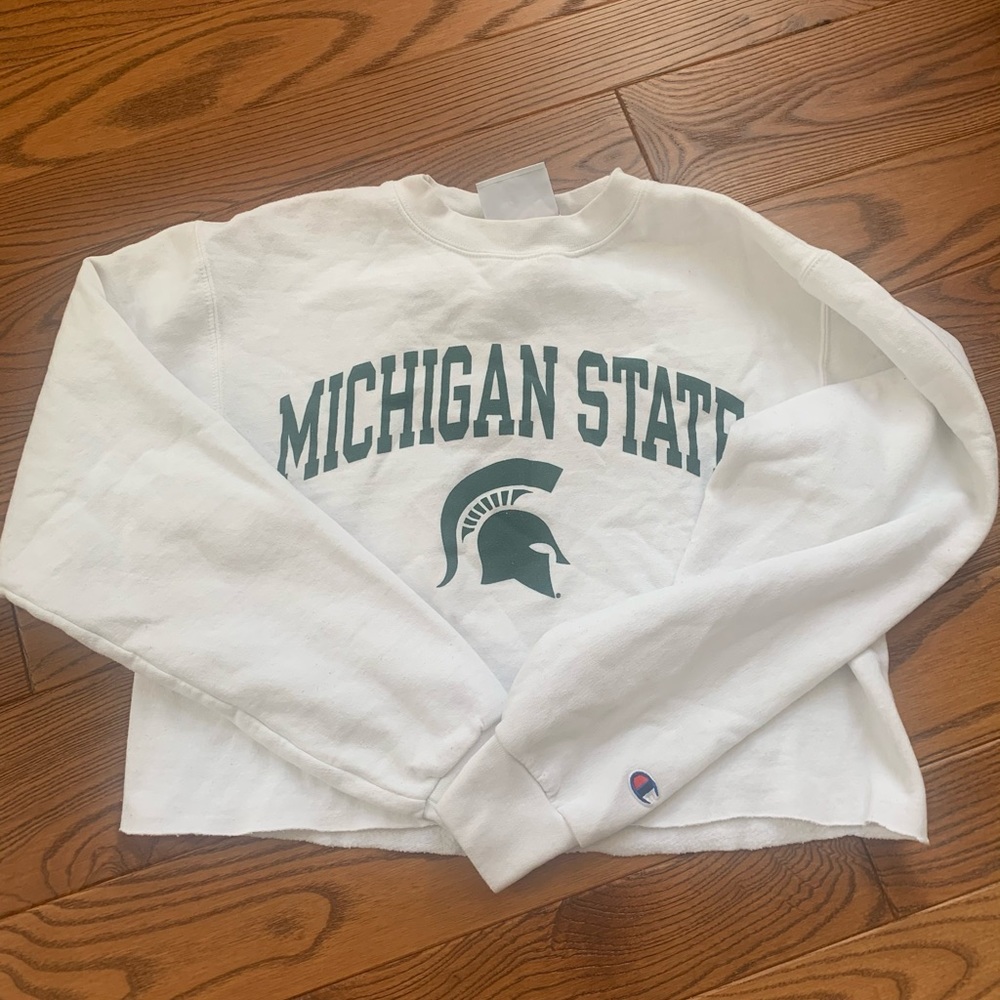Champion MSU cropped crew neck